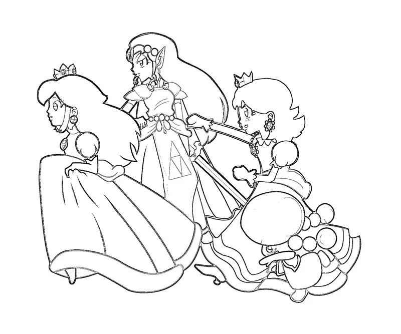 Princess Peach Coloring Pages 6