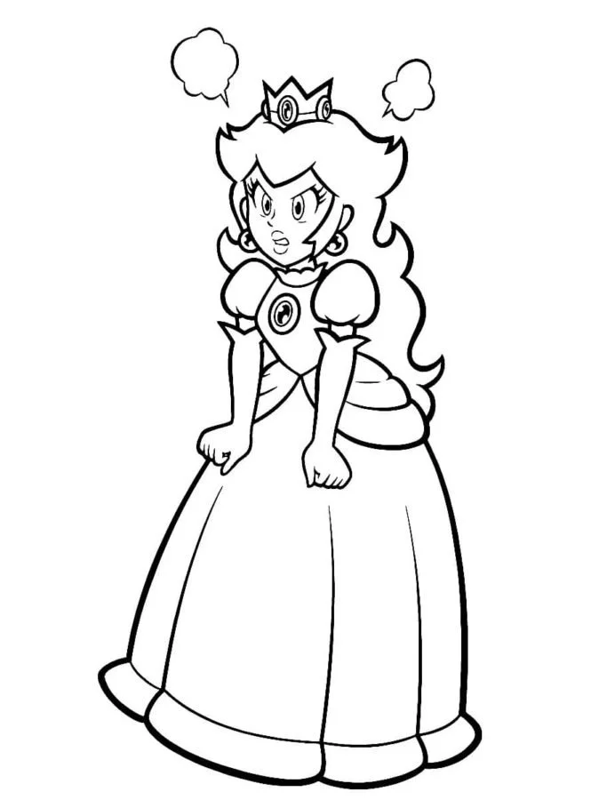 La Princesa Peach Para Colorear 62