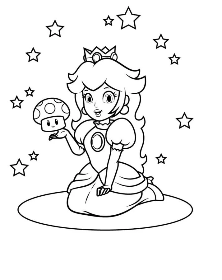 La Princesa Peach Para Colorear 63