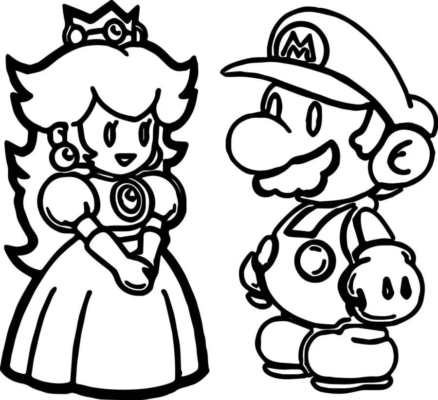 Princess Peach Coloring Pages 67