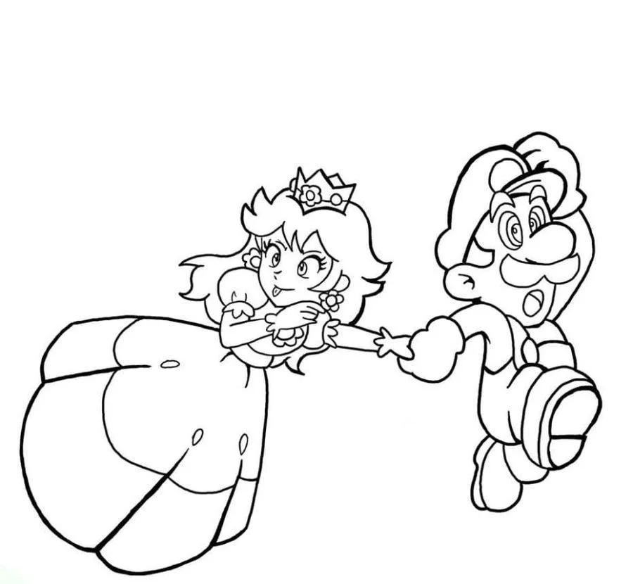 Princess Peach Coloring Pages 74