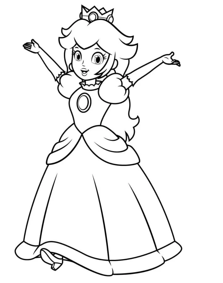 La Princesa Peach Para Colorear 85