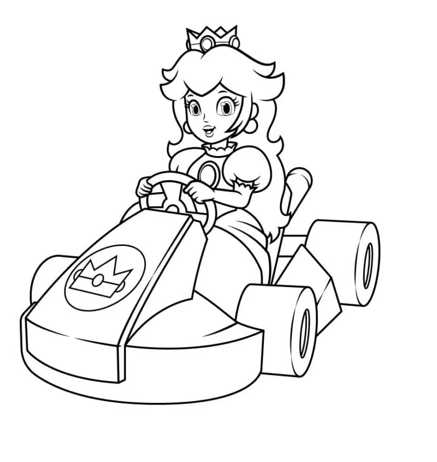Princess Peach Coloring Pages 95