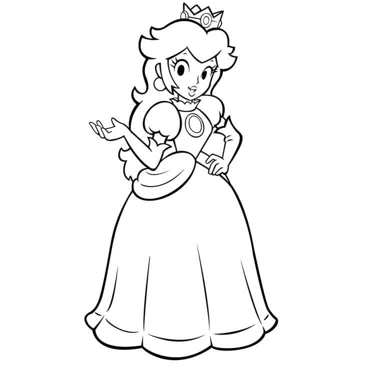 Desenhos de Princess Peach Para Colorir 97