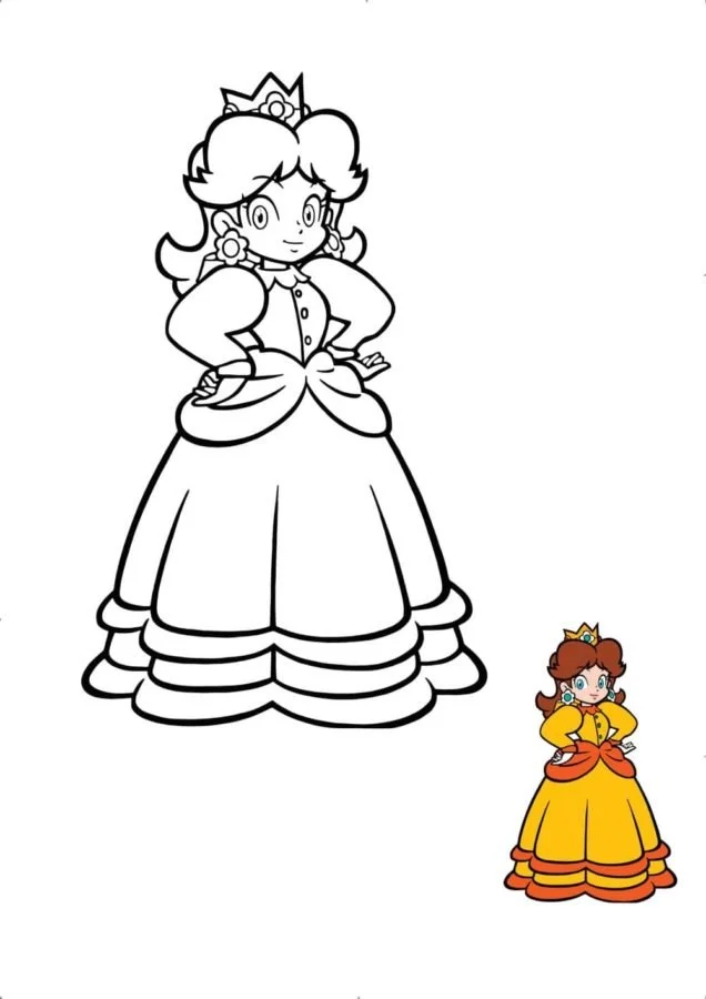 Princess Peach Coloring Pages 99