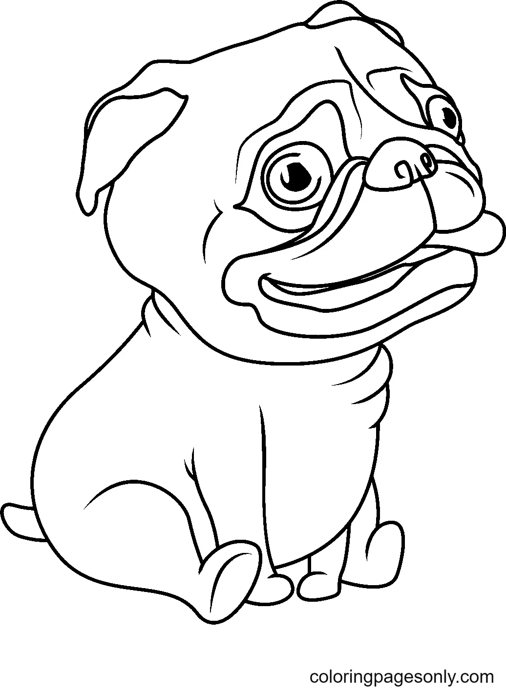 Pug Para Colorear 37