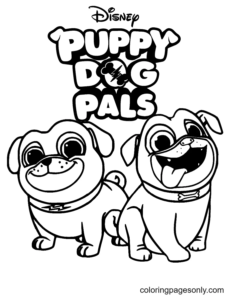 Puppy Dog Pals Para Colorear 10