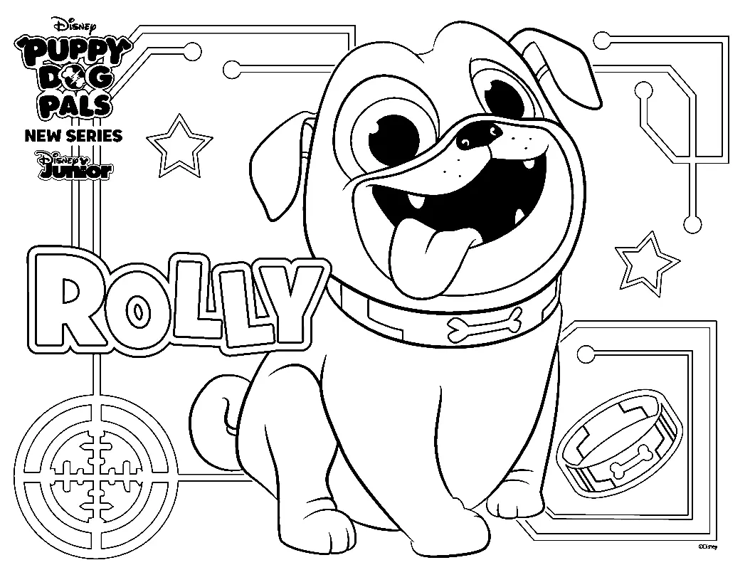 Desenhos de Puppy Dog Pals Para Colorir 13