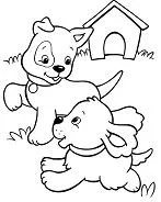 Welpen Hunde Freunde Ausmalbilder 171