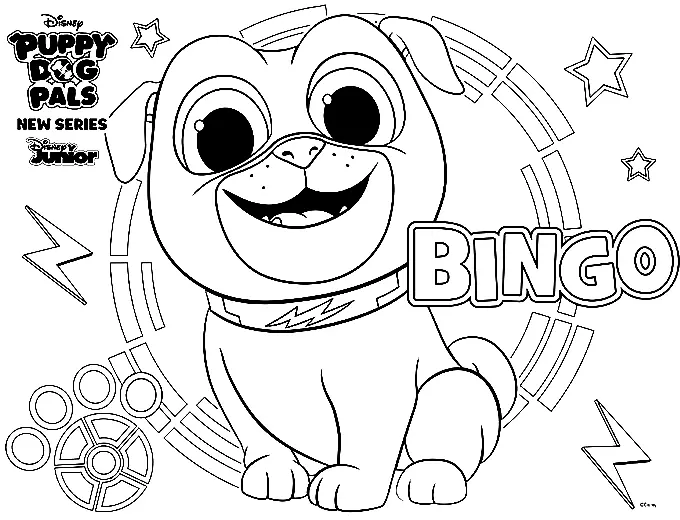 Puppy Dog Pals Para Colorear 23