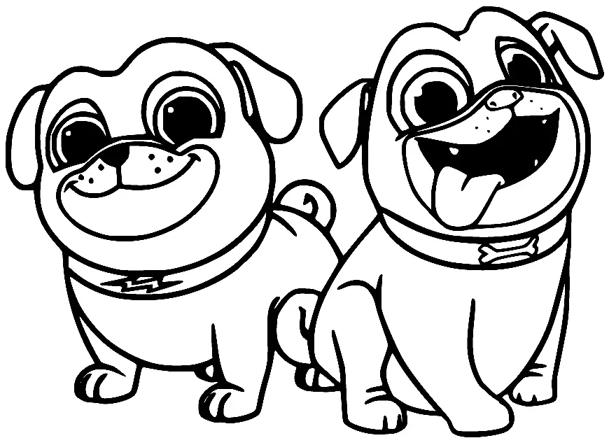 Welpen Hunde Freunde Ausmalbilder 3