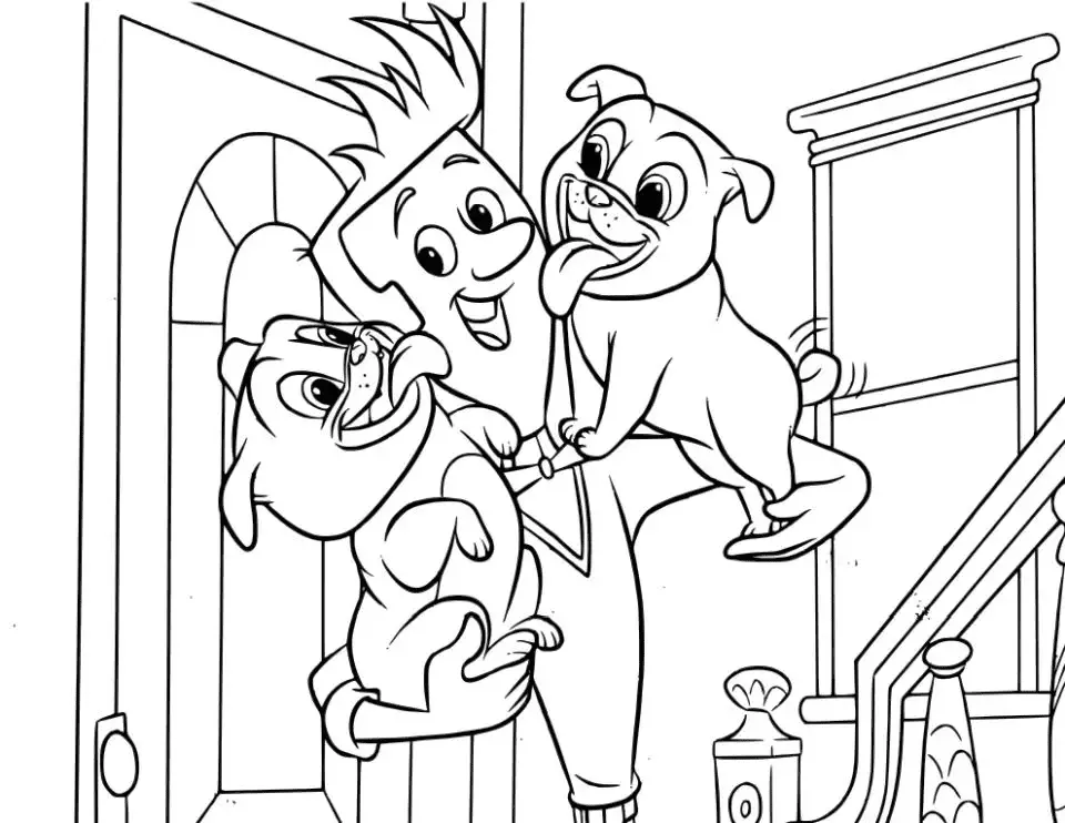 Puppy Dog Pals Para Colorear 8