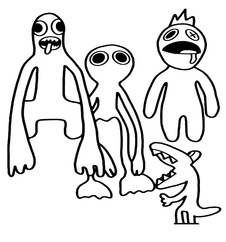 Desenhos de Purple Rainbow Friends Para Colorir 10