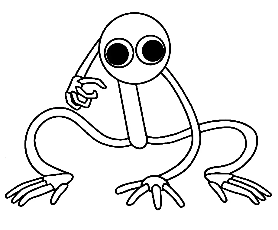 Purple Rainbow Friends Para Colorear 6