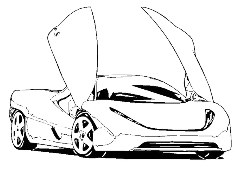 Desenhos de Carros de Corrida Para Colorir 12