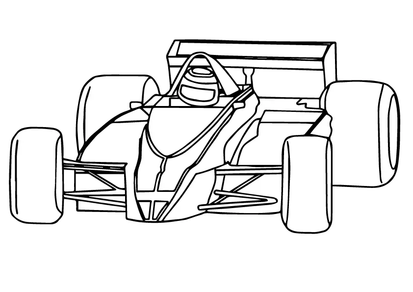 Desenhos de Carros de Corrida Para Colorir 15