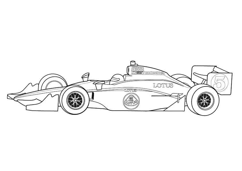 Desenhos de Carros de Corrida Para Colorir 22