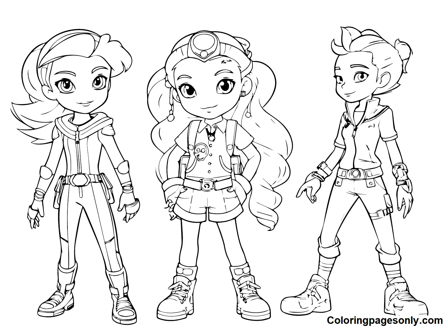 Rainbow Rangers Coloring Pages 1