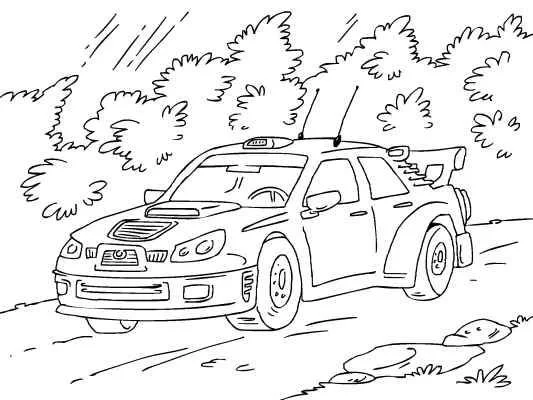 Desenhos de Carros de Rally Para Colorir 3
