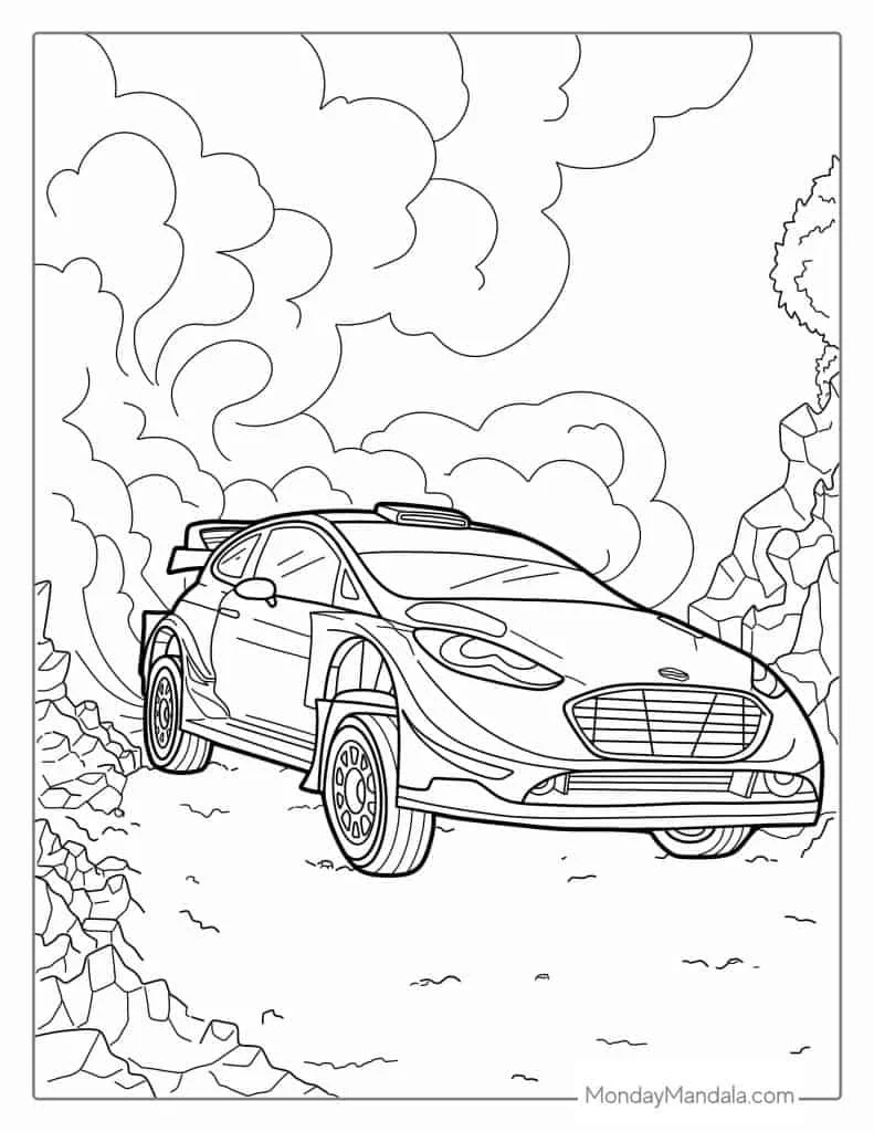 Desenhos de Carros de Rally Para Colorir 4