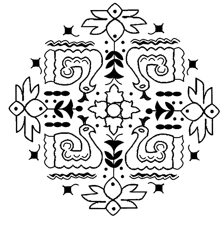 Rangoli Para Colorear 37
