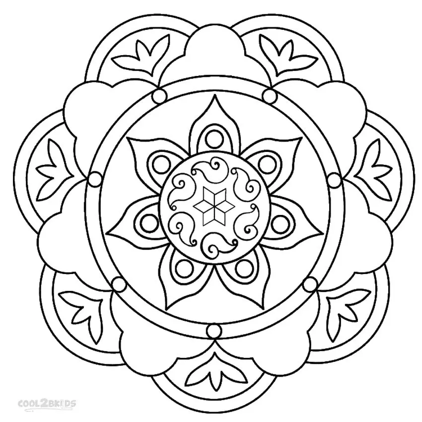 Rangoli Para Colorear 5
