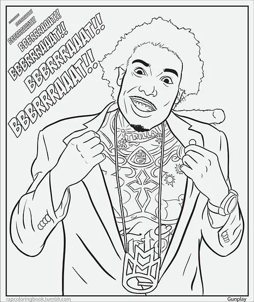 Rapper Coloring Pages 11