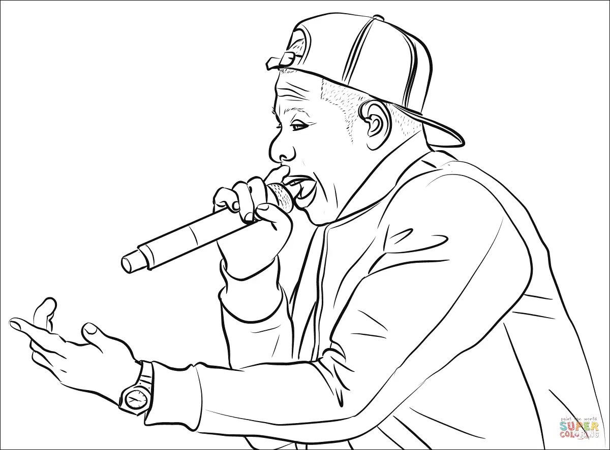 Rapper Coloring Pages 26