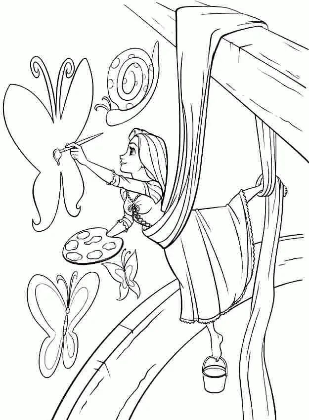 Rapunzel Coloring Pages 26