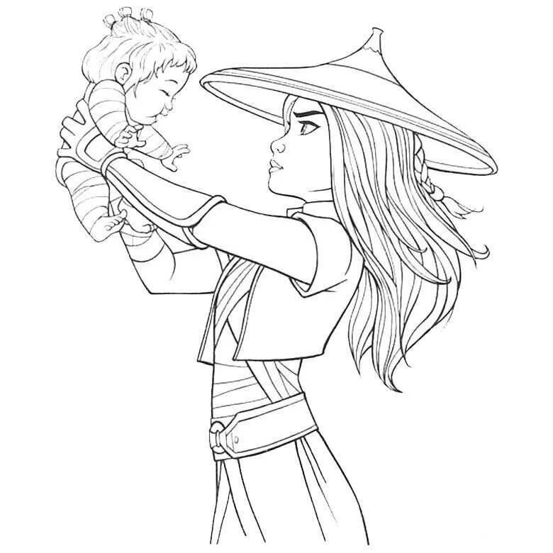 Raya and the Last Dragon Coloring Pages 17