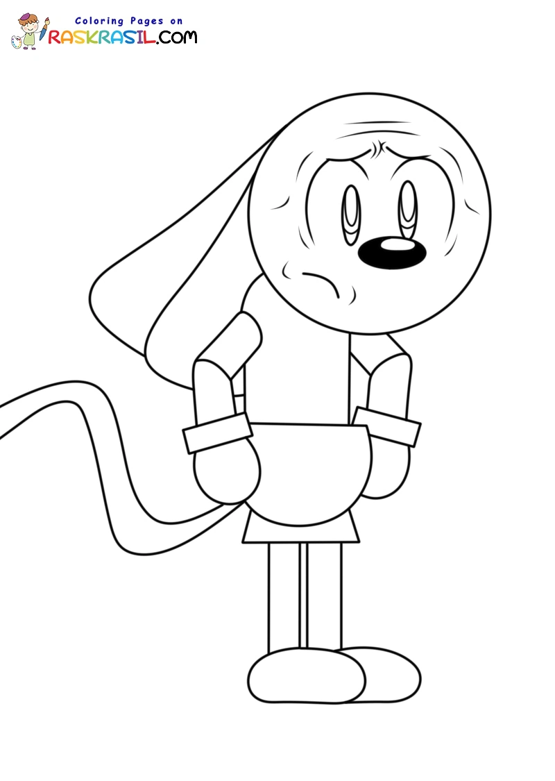 Riggy o Coelho Macaco para Colorir 3