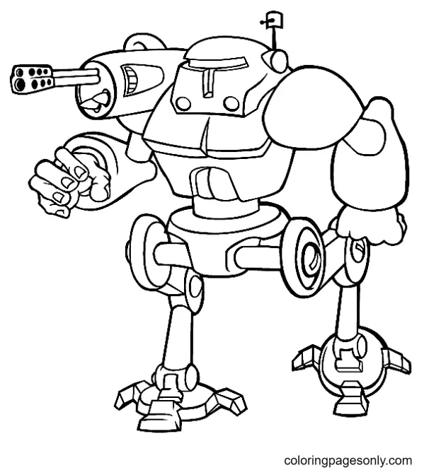 Robots Para Colorear 7