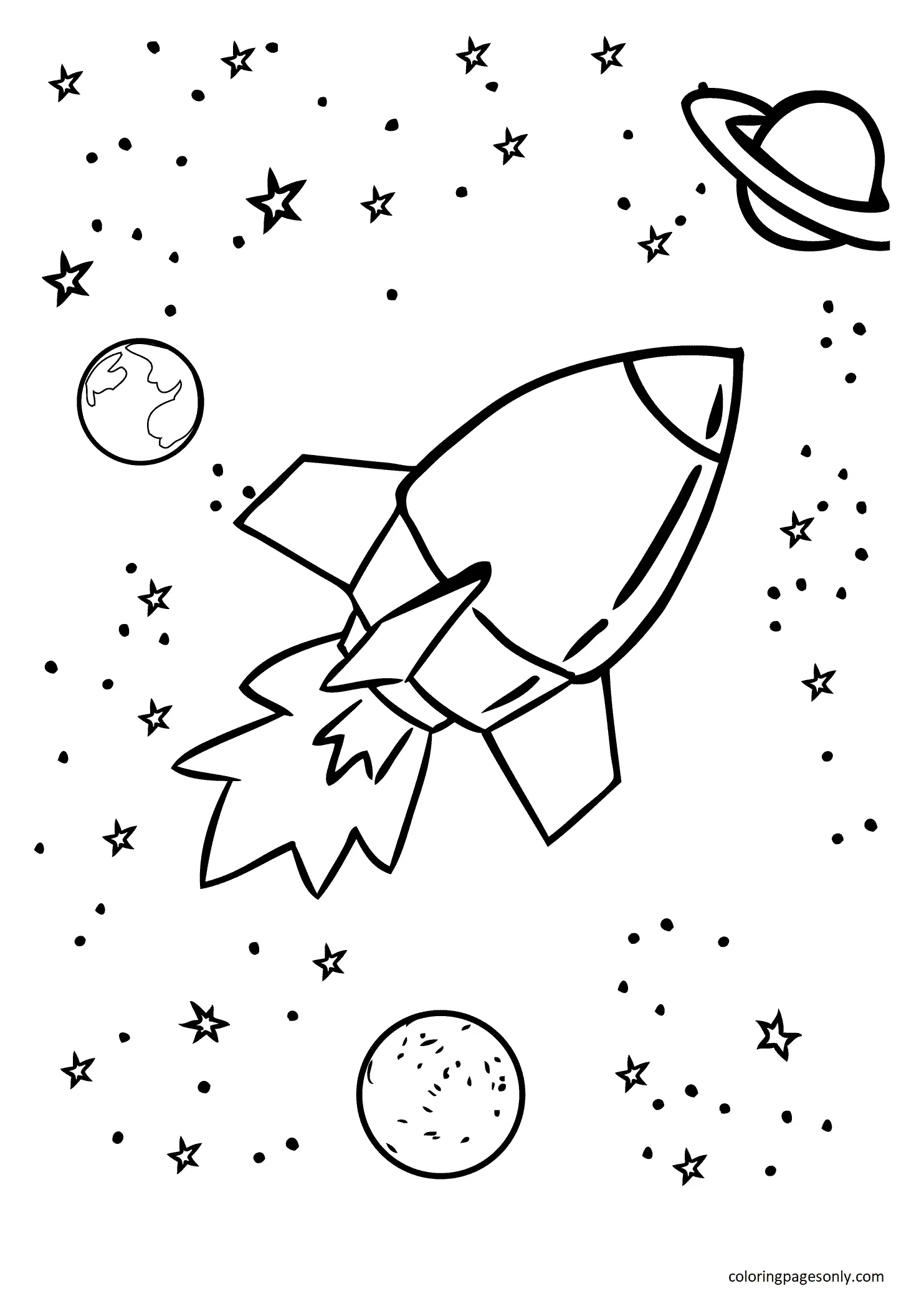 Raketen Ausmalbilder 7