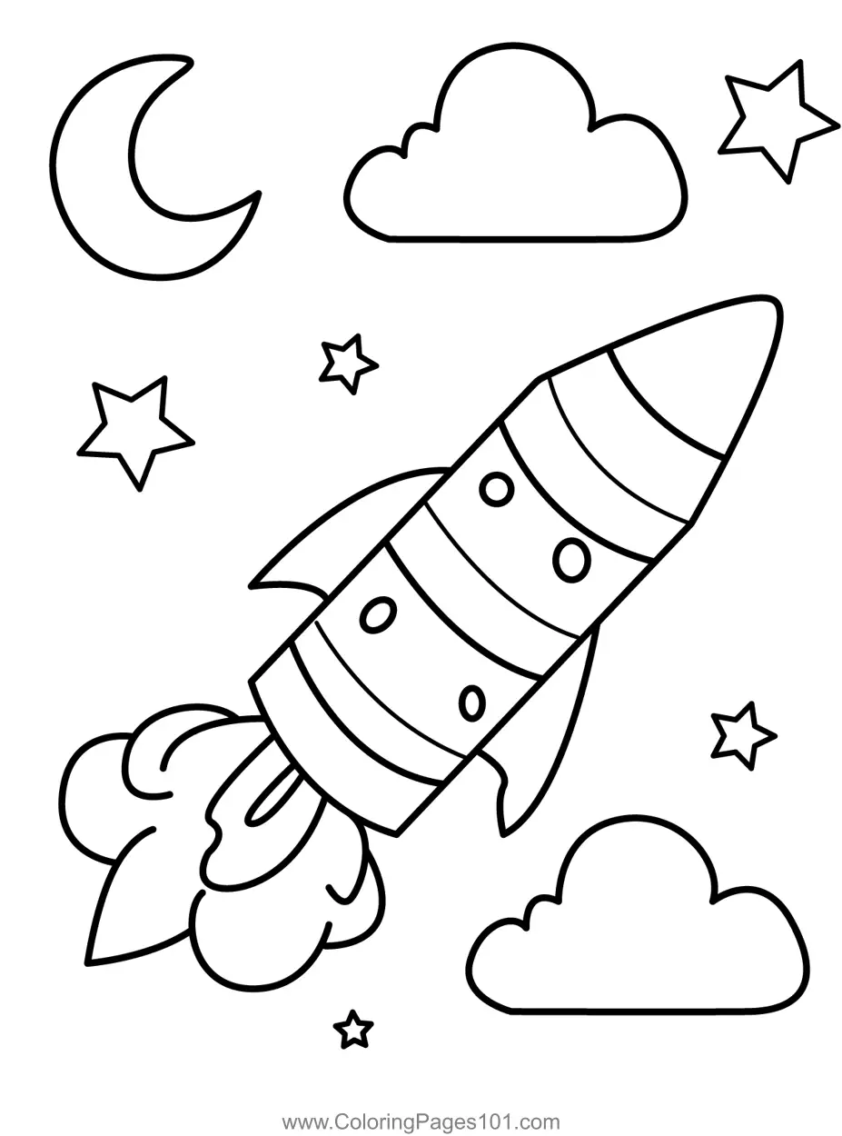 Raketen Ausmalbilder 5