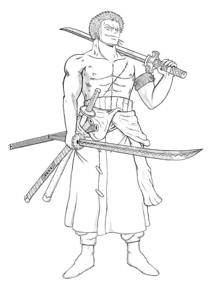 Roronoa Zoro Coloring Pages 28