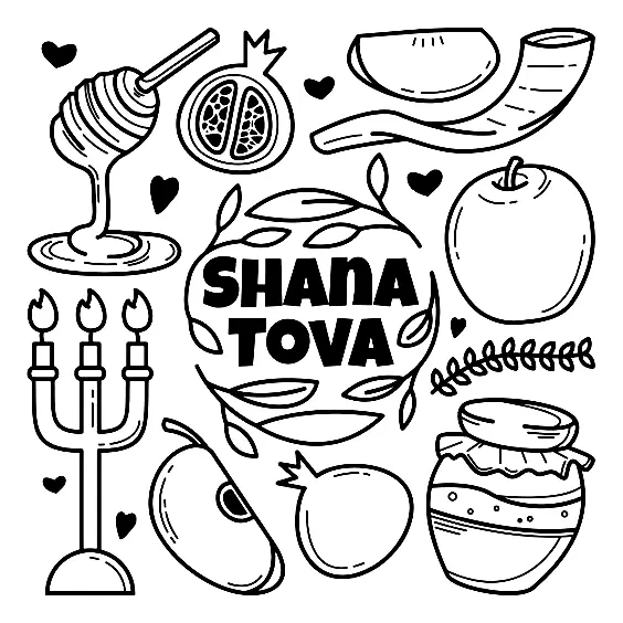 Rosh Hashana Para Colorear 14