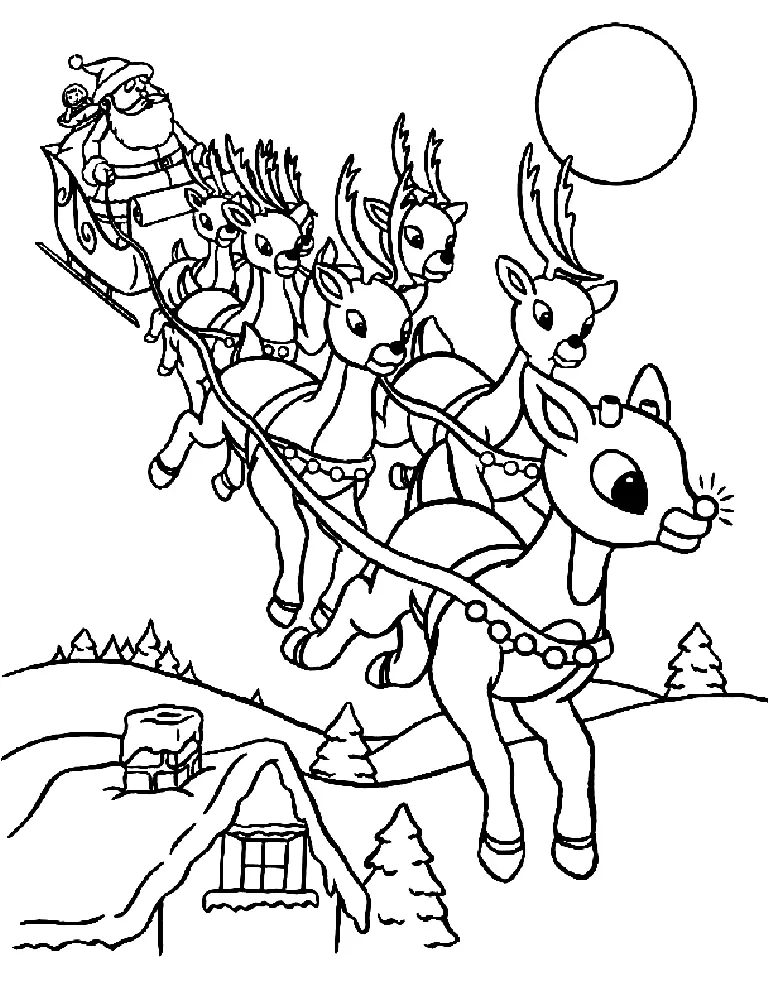 Rudolph Coloring Pages 12