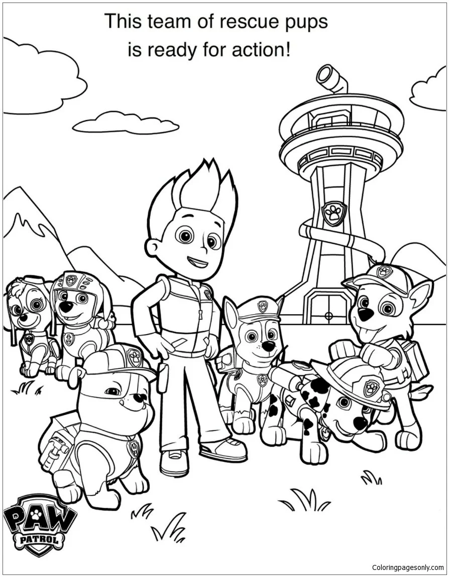 Ryder Paw Patrol Coloring Pages 8
