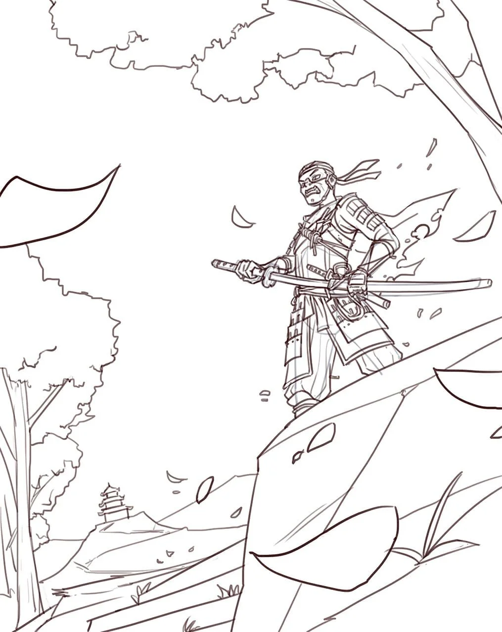 Samurai Ausmalbilder 26