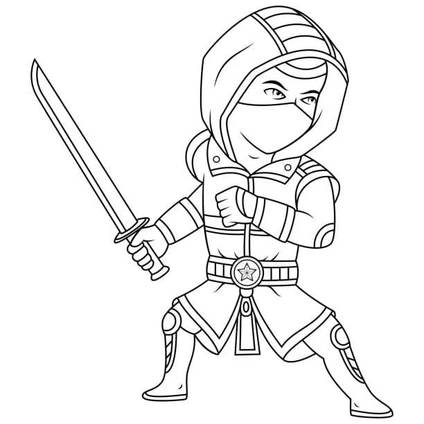 Desenhos de Samurai Para Colorir 34