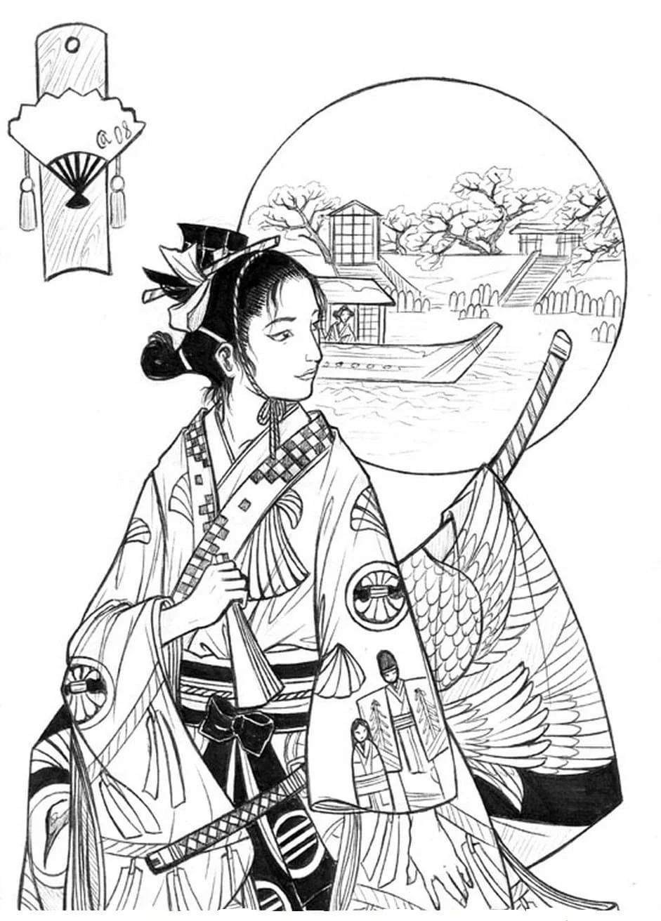 Samurai Para Colorear 44