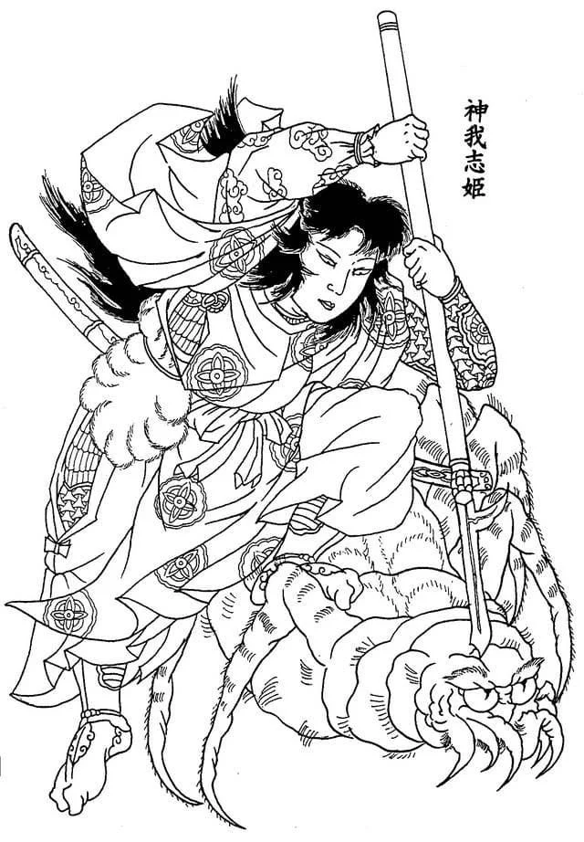 Desenhos de Samurai Para Colorir 50
