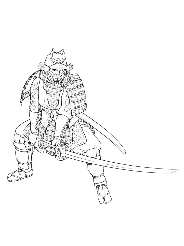 Samurai Para Colorear 68