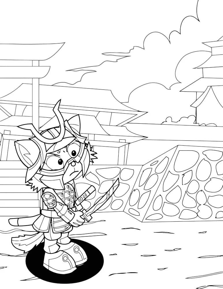 Desenhos de Samurai Para Colorir 74