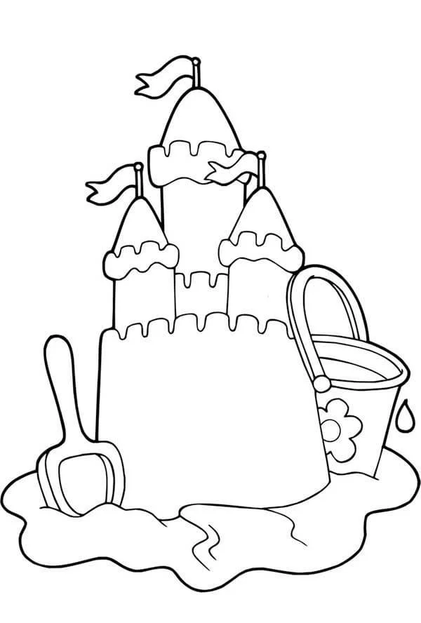 Desenhos de Castelo de Areia Para Colorir 108