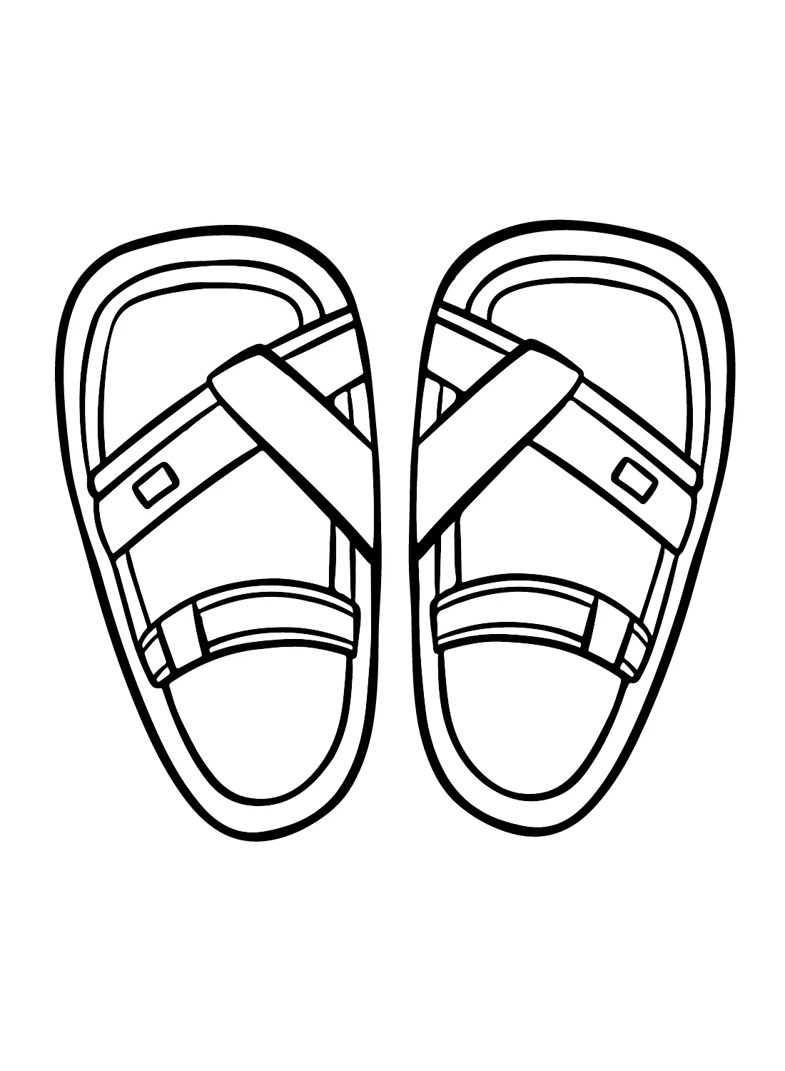 Sandals Coloring Pages 8