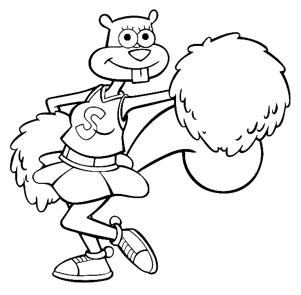 Desenhos de Sandy Bochechas Para Colorir 16