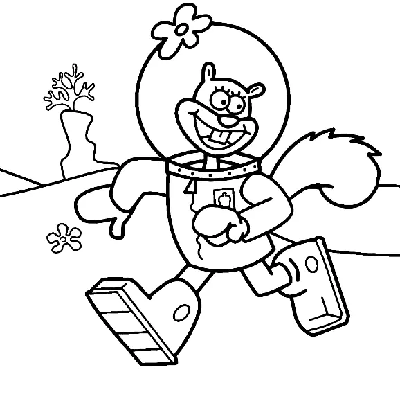 Desenhos de Sandy Bochechas Para Colorir 18
