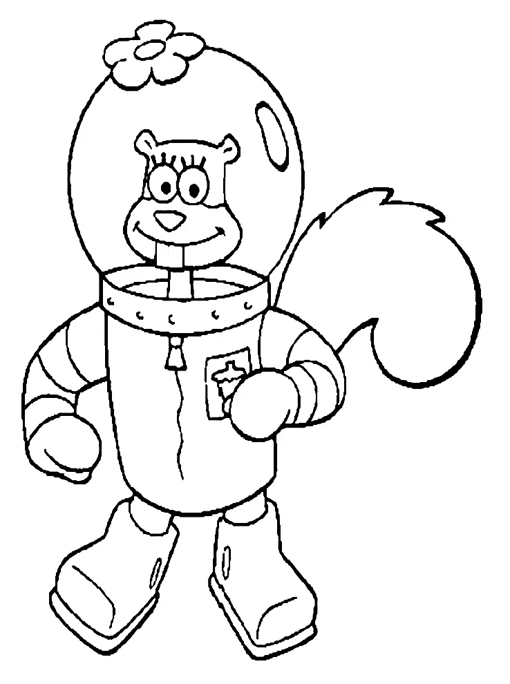 Desenhos de Sandy Bochechas Para Colorir 31