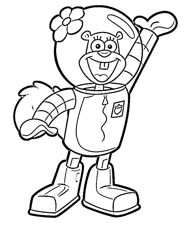 Desenhos de Sandy Bochechas Para Colorir 5